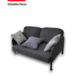 living room makeover with second-hand furniture