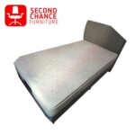 Super Single Grey Fabric Bed Frame
