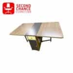Foldable Drop leaf Dining Table with Storage