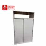 Modern White Sliding Door Storage Cabinet