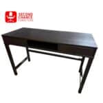 Black Wooden Study Desk with 2 Drawers
