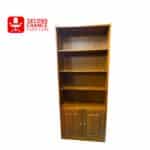 Wooden Bookshelf with Storage Cabinet