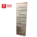 Wooden Filing Cabinet with Multiple Drawers and Doors