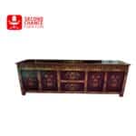 Vintage Oriental Style Cabinet with Drawers and Doors