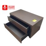 Dark Brown 2-Drawer Cabinet