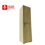 Light Wood Two-Door Cabinet with Lock