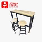 Bar Table with 2 Stools - Modern Design