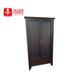 Wooden Wardrobe with Drawer and Shelves