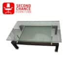 Glass top coffee table