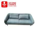 2 WIDE SEATER Blue Fabric Sofa