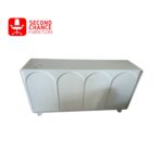 White 4 Door Arch Cabinet Storage