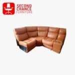 Curved Leather Sofa