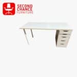 IKEA White Desk with Drawers