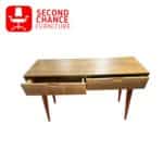 Wooden table with 2 drawers(Brown)