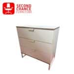 White Cabinet with 3 drawers