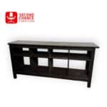 Dark Brown Wooden TV Console