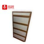 Wooden Storage Cabinet with Woven Panels