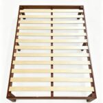 Wooden bed frame without headboard