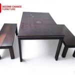 Wooden Table with Bence