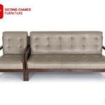 Leather sofa with Wooden Frame